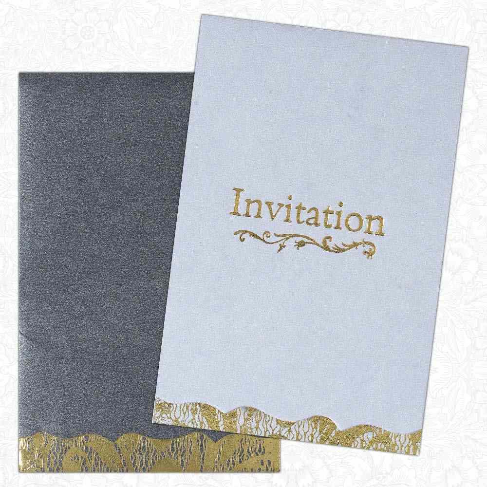 Invitation Card - Classic Invitation Card with Foiling and Embossing-KNK1032-0