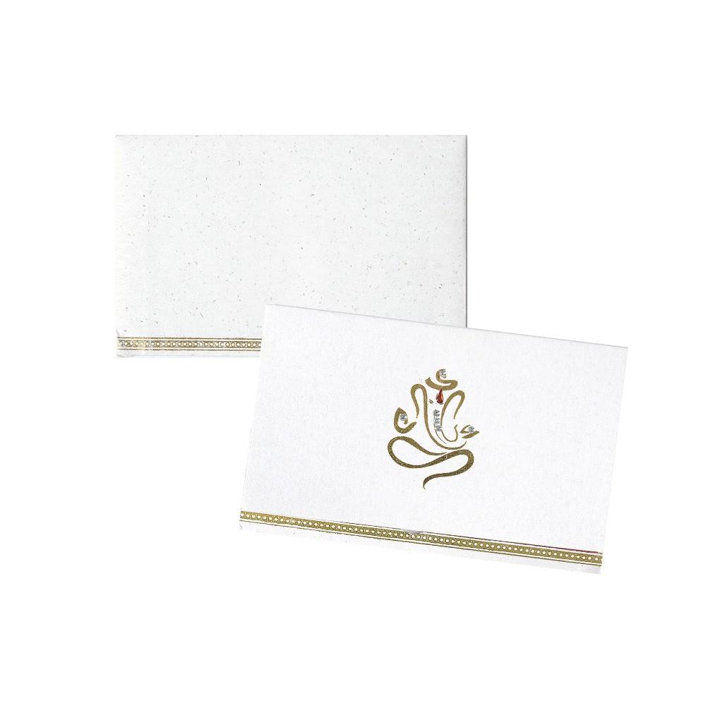 Shwetha Ganesha Inaugural Personal Wedding Invitation Card-KNK1908-1