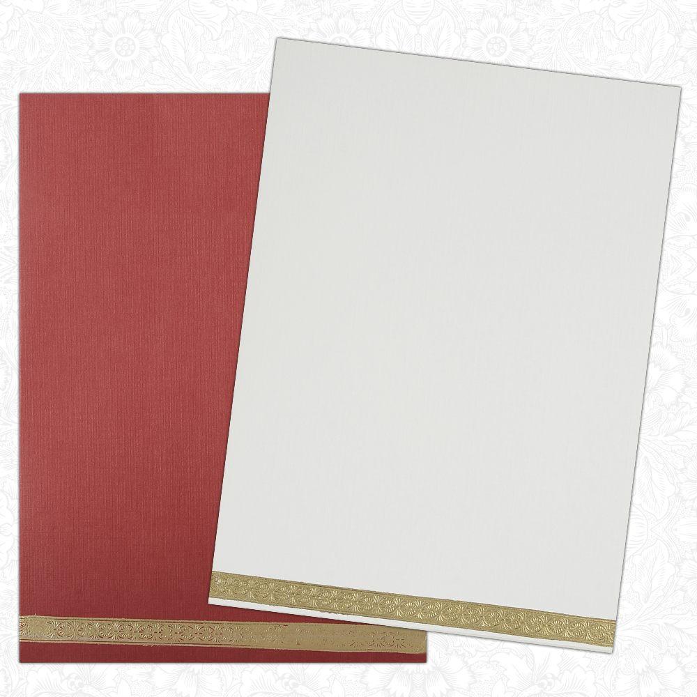 Invitation Card White Single Sheet Invitation Card-KNK2624-0