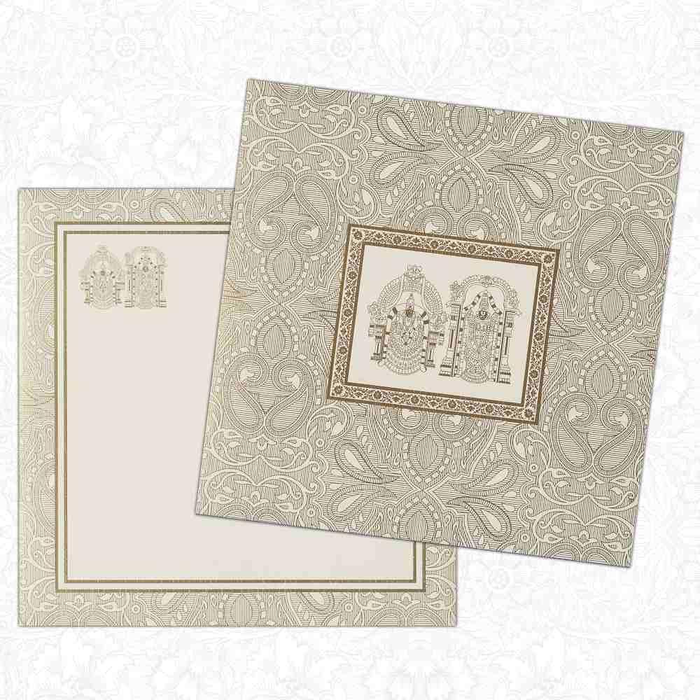 Invitation Card - Classic Balaji Alamelu Wedding Invitation Card-KNK2774-2