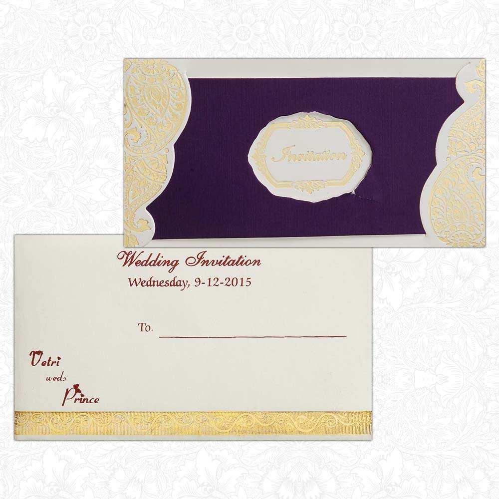 Invitation Card - Violet Personal Invitaion Card-KNK3874-0
