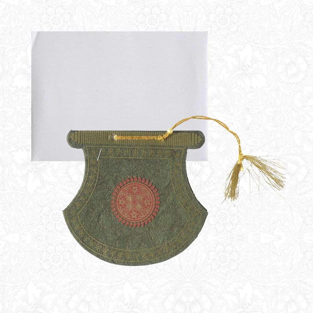 Traditional Hand-Fan Personal Wedding Invitation Card-KNK4372-2