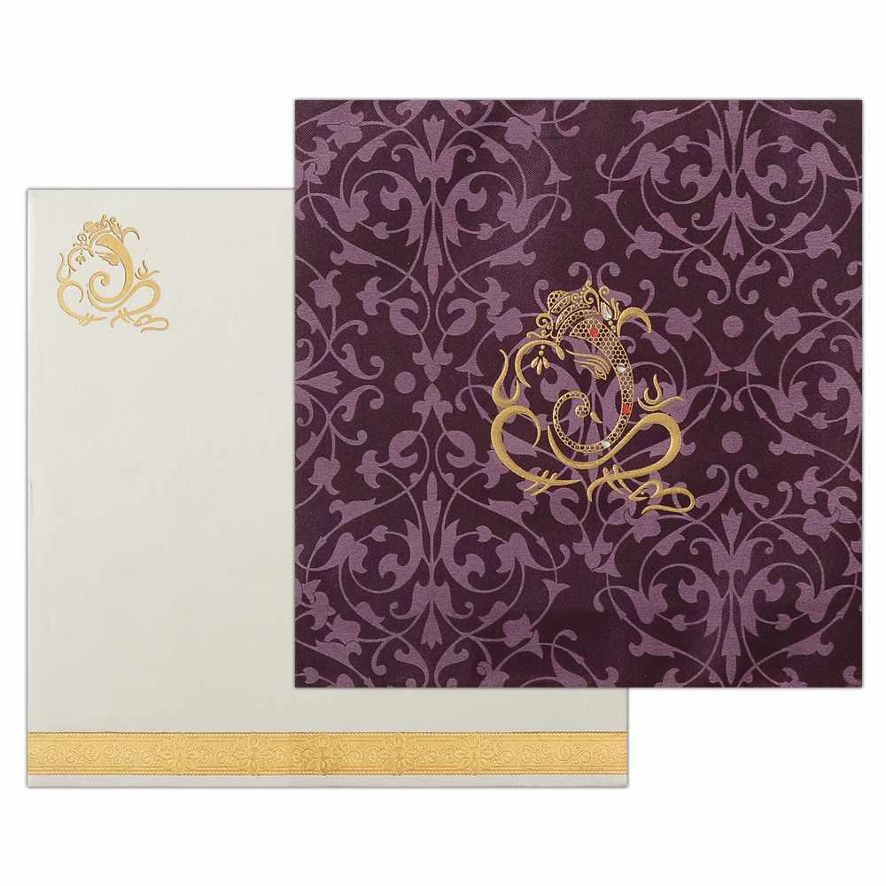 Invitation Card - Exclusive Designer Hindu Wedding Card-KNK4975-1
