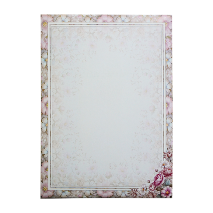 Grey Floral Door-Style Opening Wedding Card-2