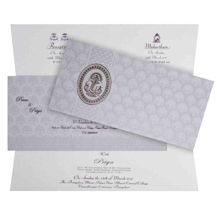 White Personal Invitation Card-0