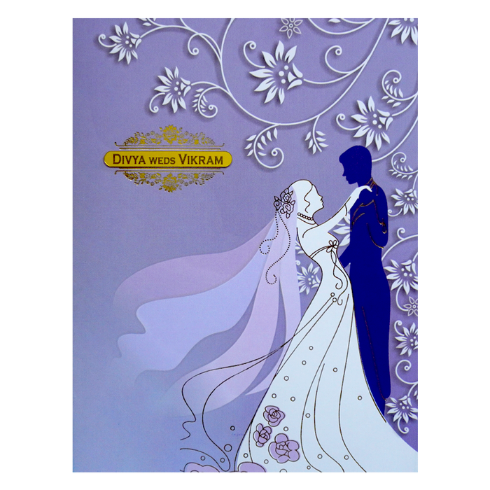 Purple Couple Classic Invitation Card-3
