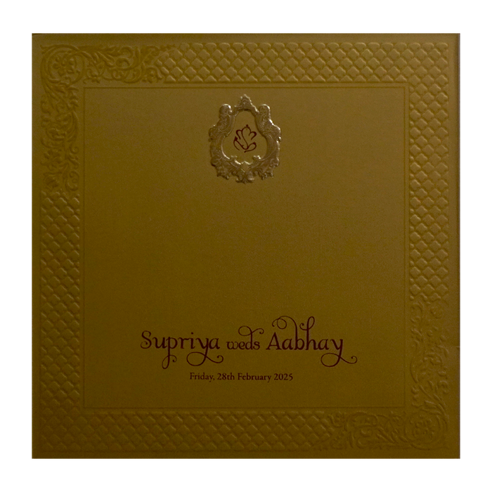 Golden Pattern Marriage Card-3