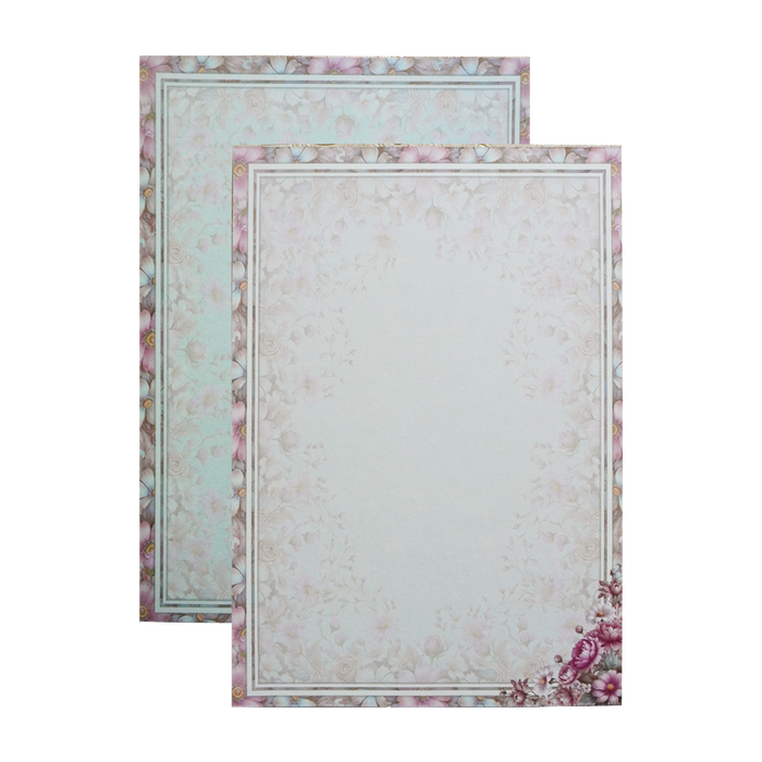 Grey Floral Door-Style Opening Wedding Card-3