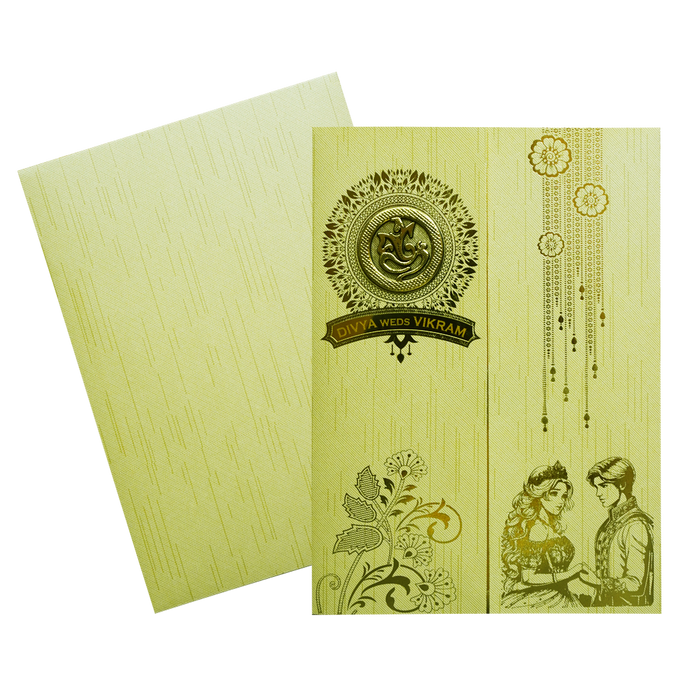 Pista Green Door-Style Opening Invitation Card-1