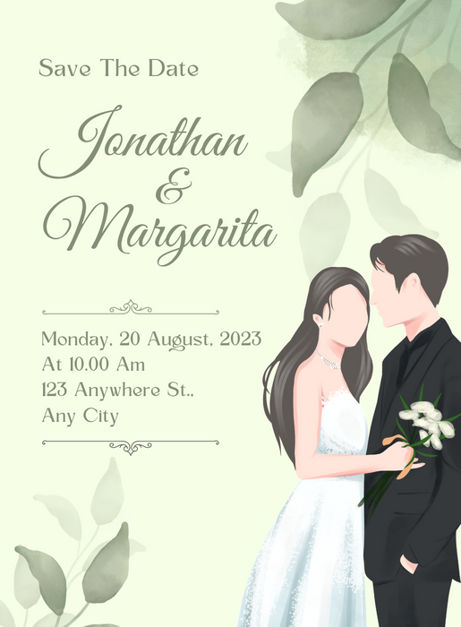 White Watercolor Christian Wedding Invitation-0