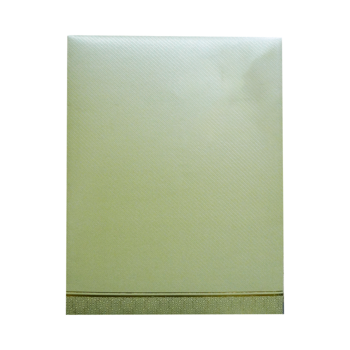 Pista Green Textured Wedding Card-2