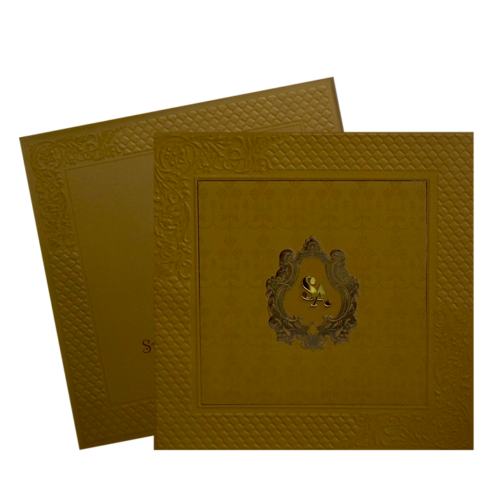 Golden Pattern Marriage Card-1