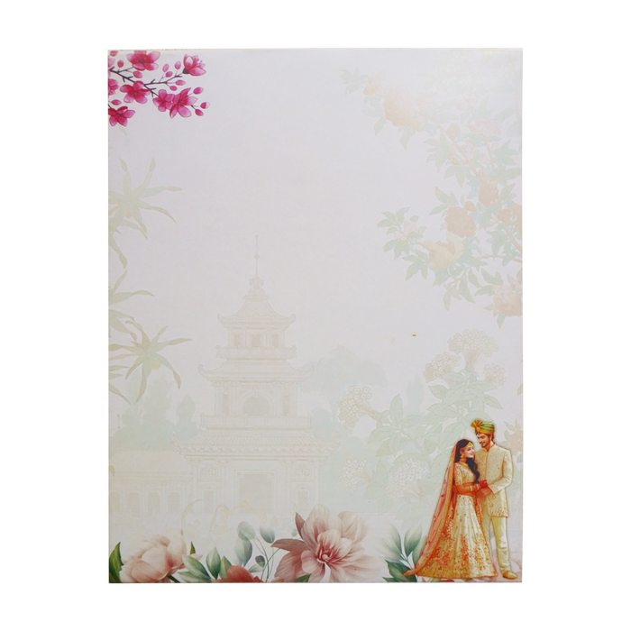 Pastel Pink Bride & Groom Invitation Card-4