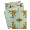Green Cream Floral Door Nameplate Invitation Card