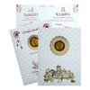 White Embossed Baraat Wedding Invitation Card
