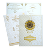 White Embossed Ganesha Invitation Card