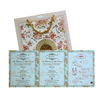Cream Floral Laser Cut Bag Invitation Card