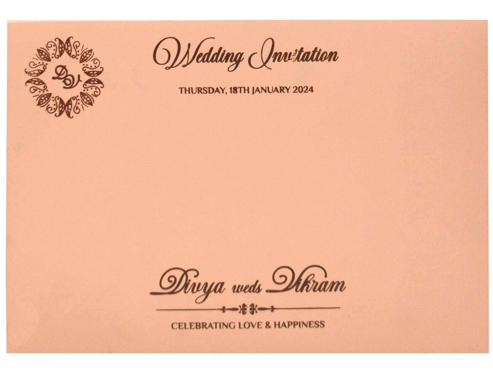 Splendid Blue Shading With Padding Invitation Card-KNPR3501P-2