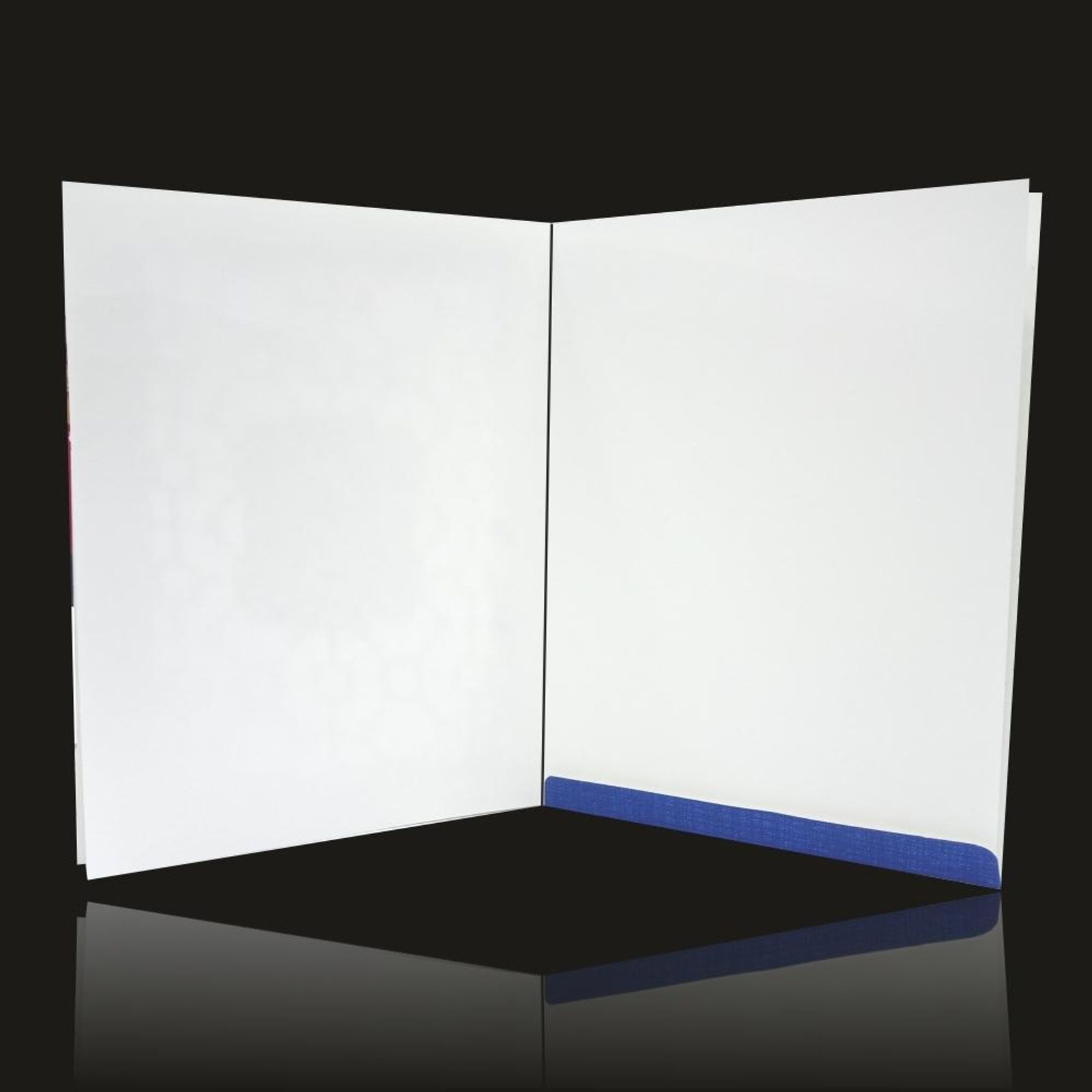 Beautiful Blue Shading With Wolly Material Cut Design Wedding Card-KNCPC431-3