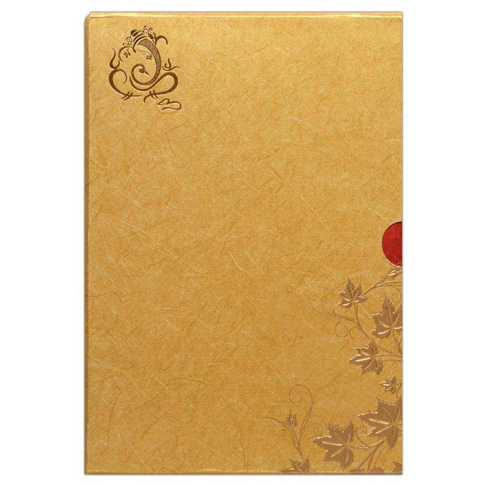Invitation Card - Royal Golden Red Invitation Card-KNK1441-2