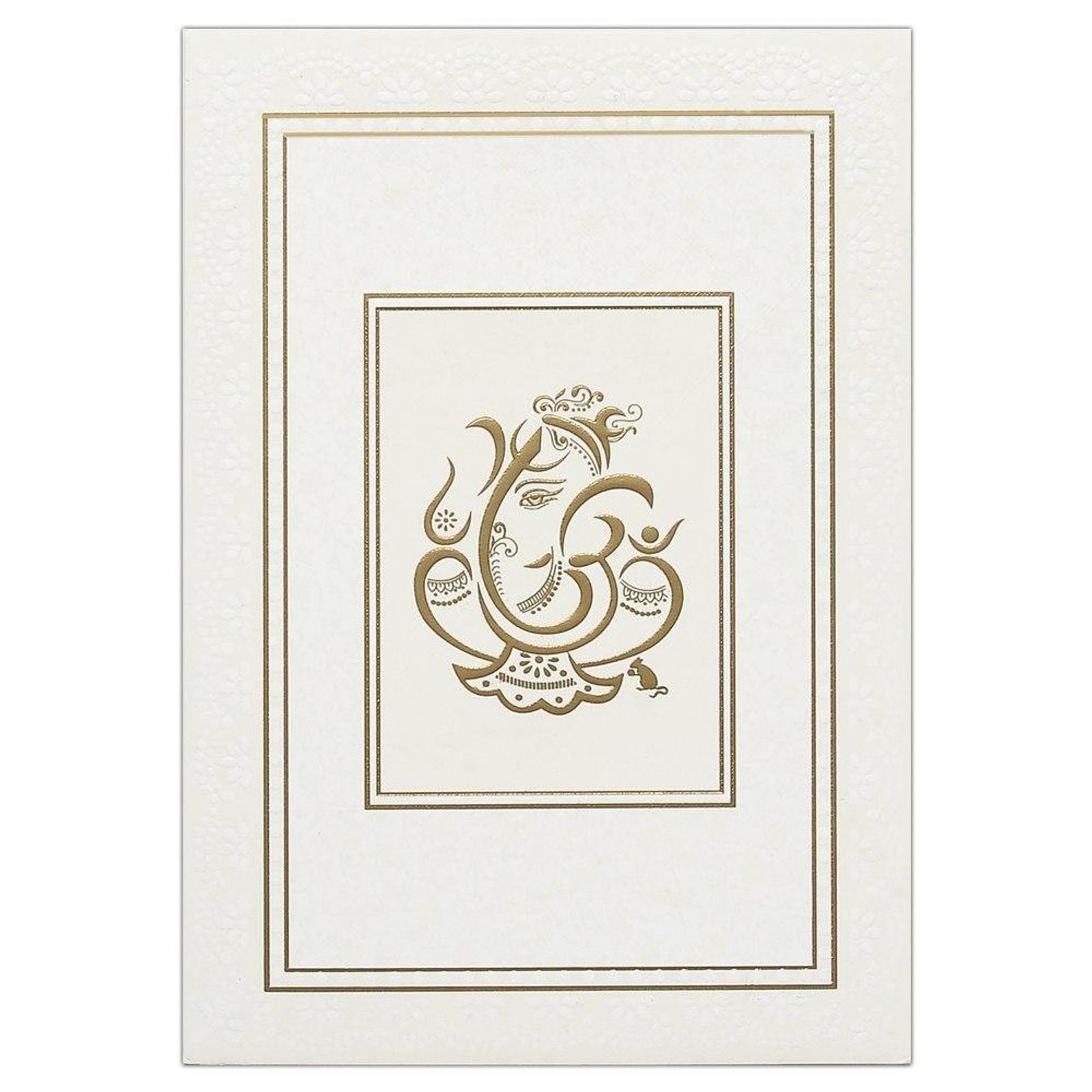 Invitation Card - Simple Designed Ganesha Wedding Card-KNK1481-4