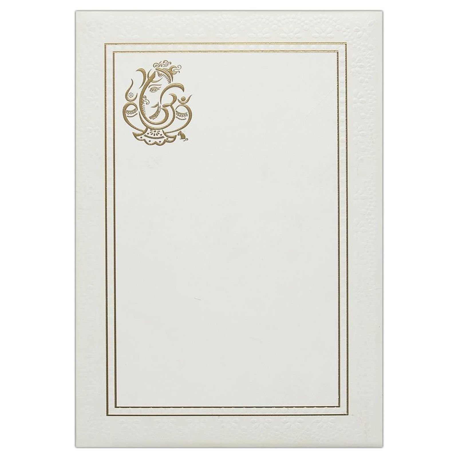 Invitation Card - Simple Designed Ganesha Wedding Card-KNK1481-0