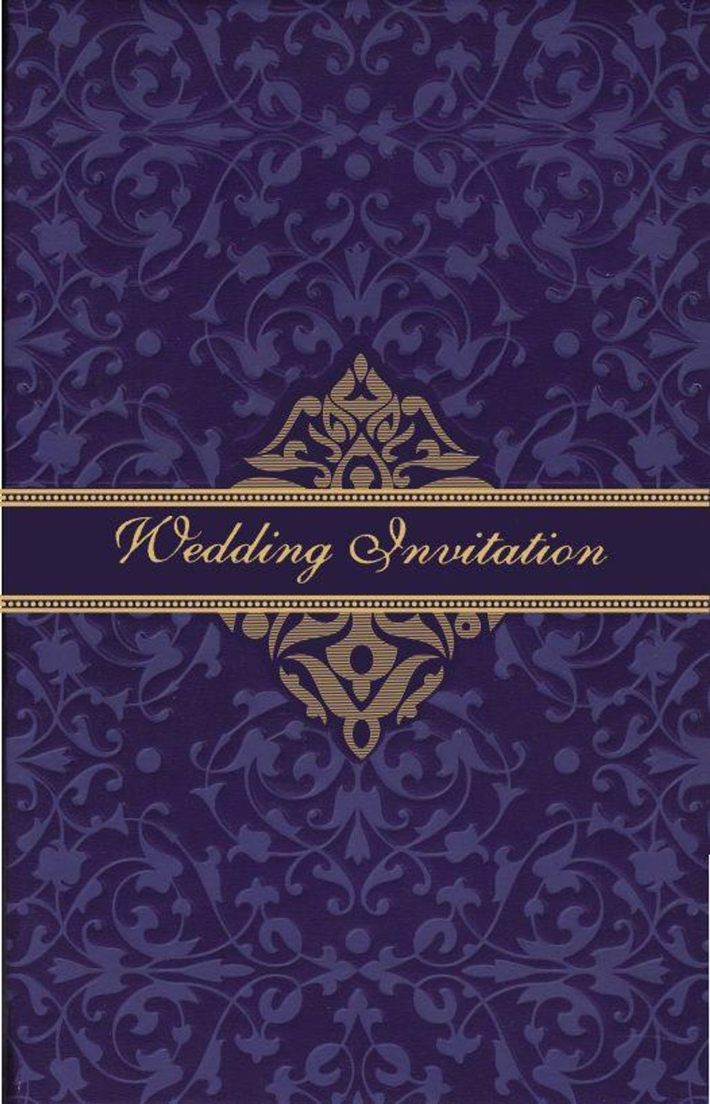 Invitation Card - Interfaith Blue Wedding Invitation Card - KNK1897-1