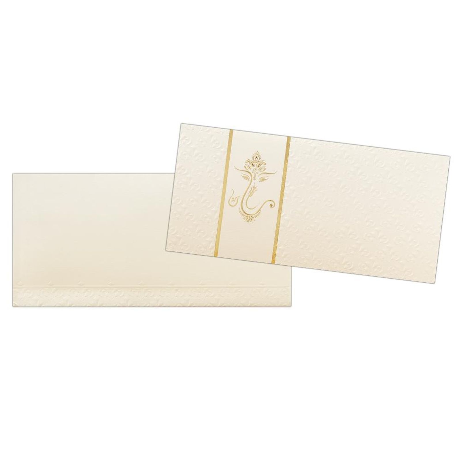Invitation Card - Supreme White Ganesha Marriage Cards-KNK3017-2