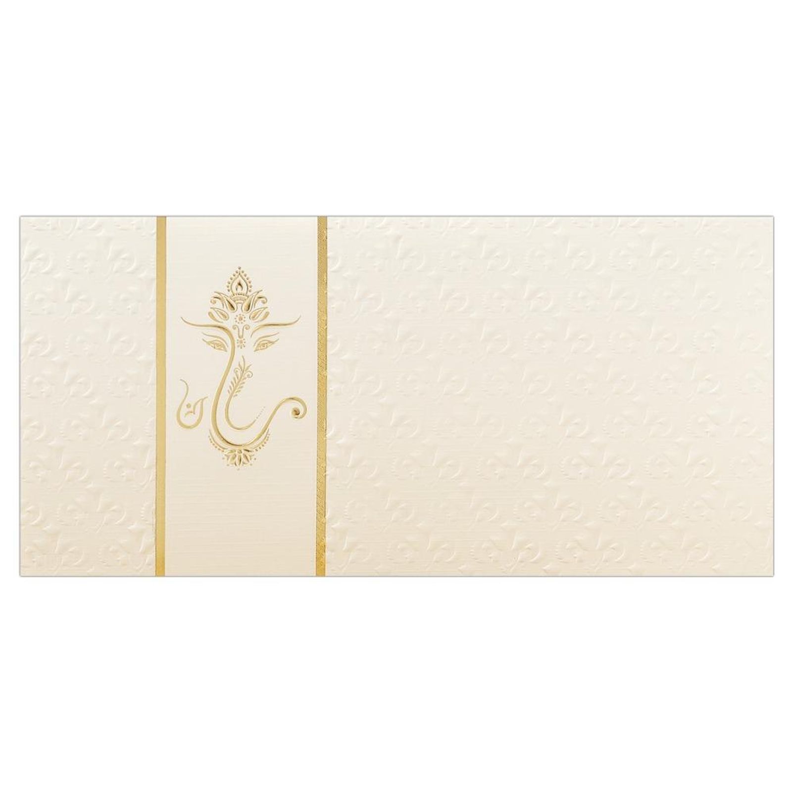 Invitation Card - Supreme White Ganesha Marriage Cards-KNK3017-3