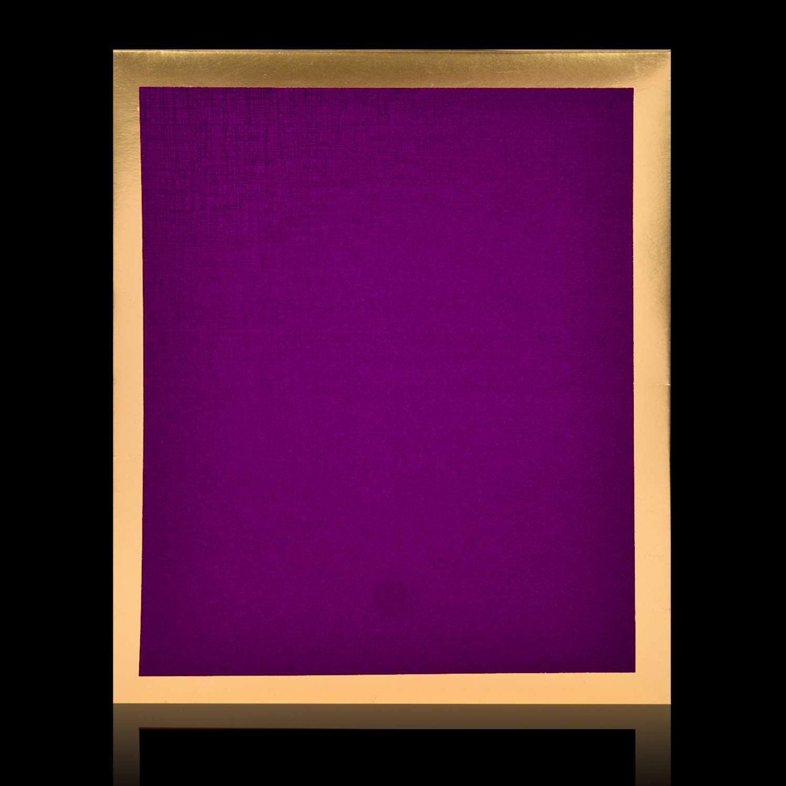 Lovely Purple Shading With Ganesha Padded Wedding Card - KNK30401-4