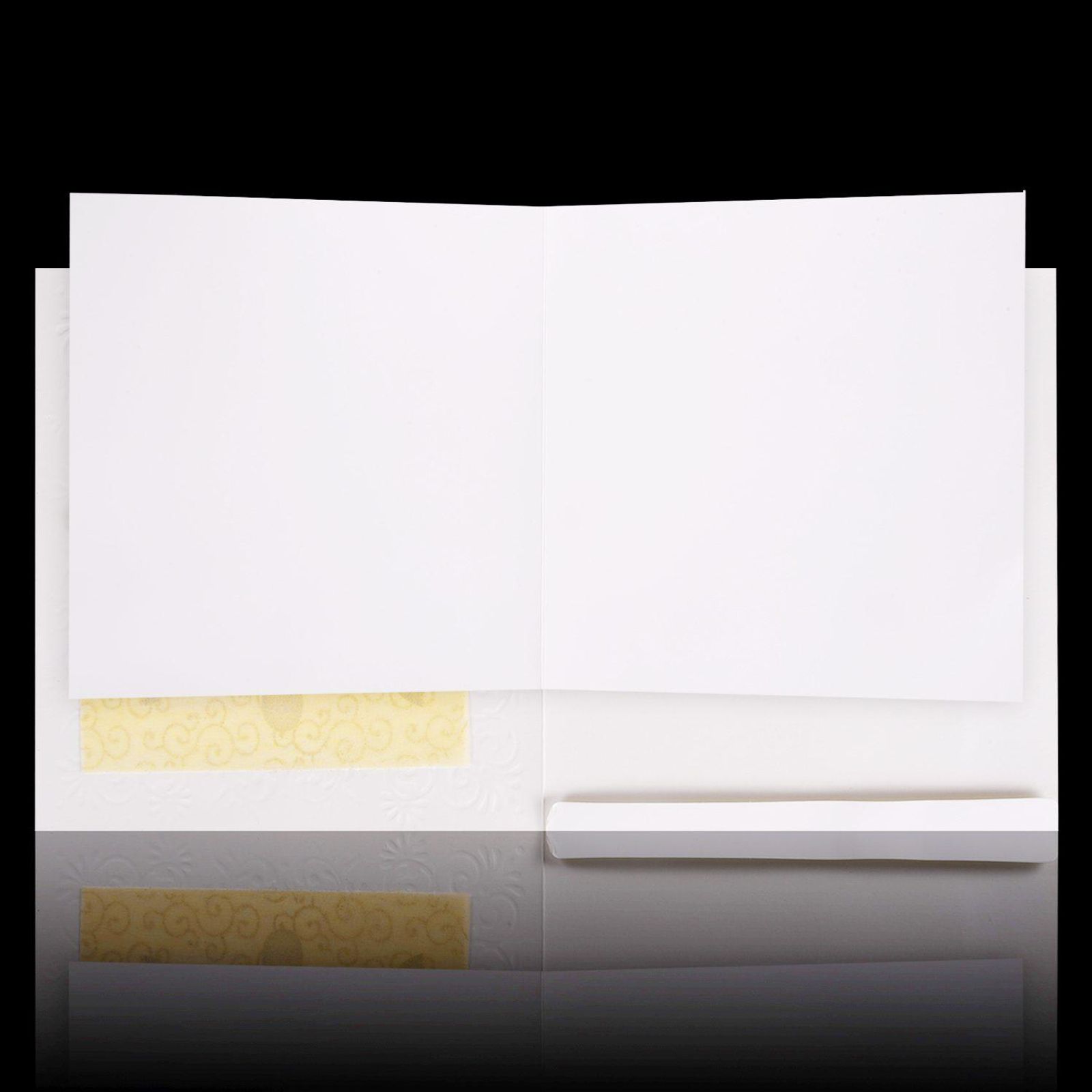 Enchanting White Colour With Ganesha Wedding Card - KNK30581-0