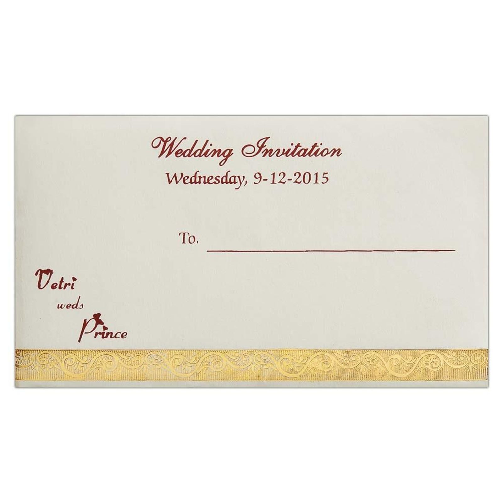 Invitation Card - Violet Ganesha Wedding Invitation Card-KNK3326-3