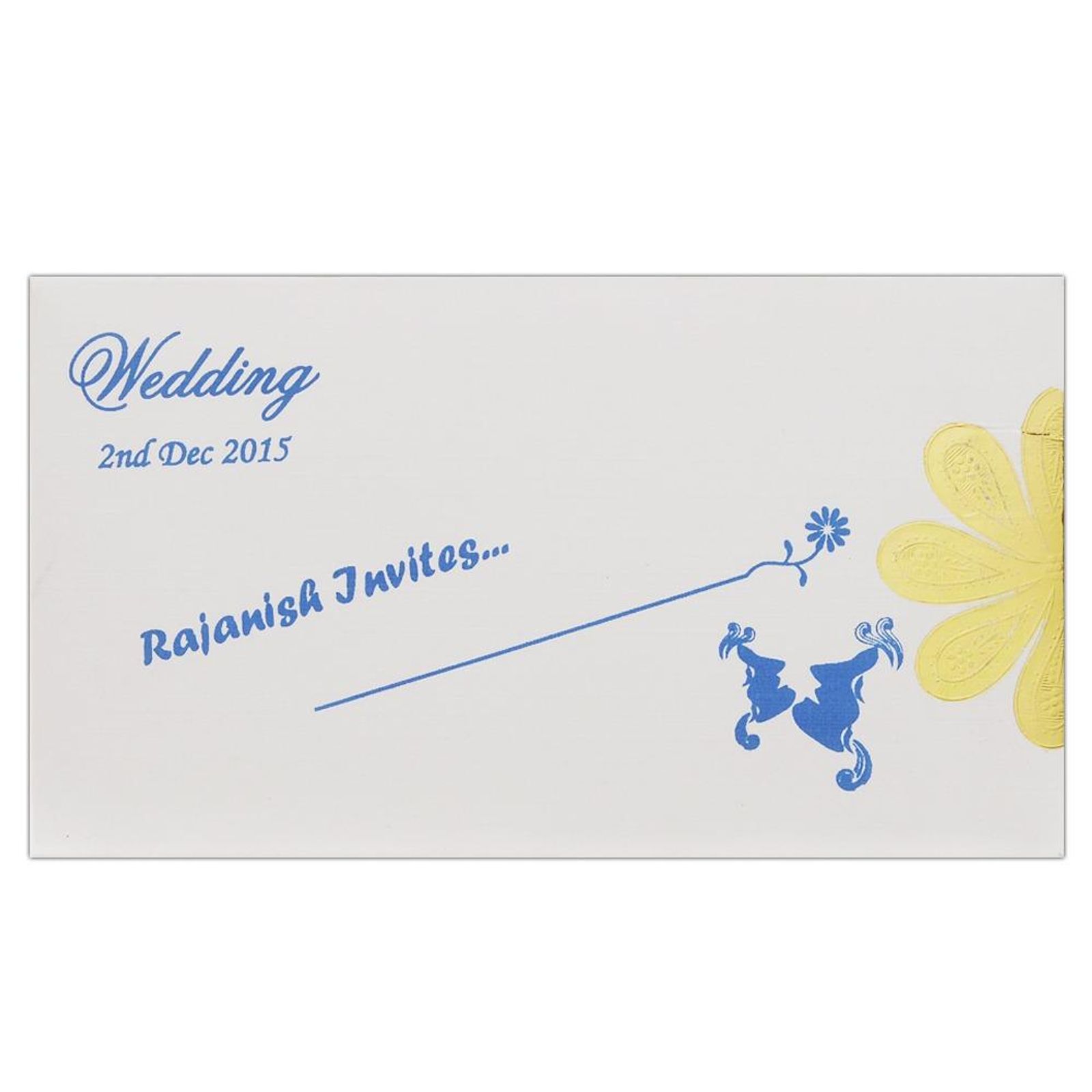 Invitation Card - Blue Floral Personal Wedding Invitation Card-KNK3574-1