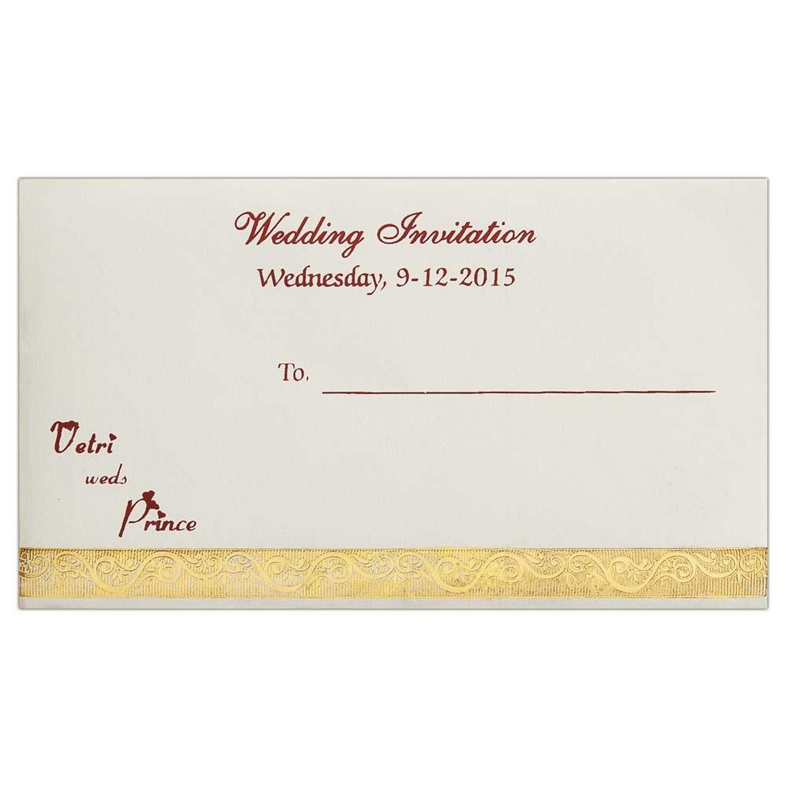 Invitation Card - Violet Personal Invitaion Card-KNK3874-4