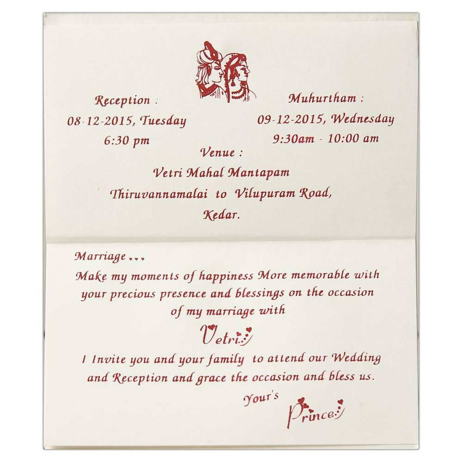Invitation Card - Violet Personal Invitaion Card-KNK3874-1