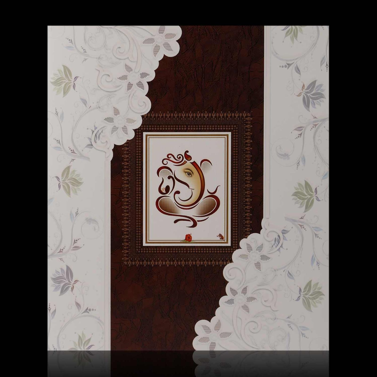 Well Groomed Ganesha With Sandal Shaded Card-KNK3905-2
