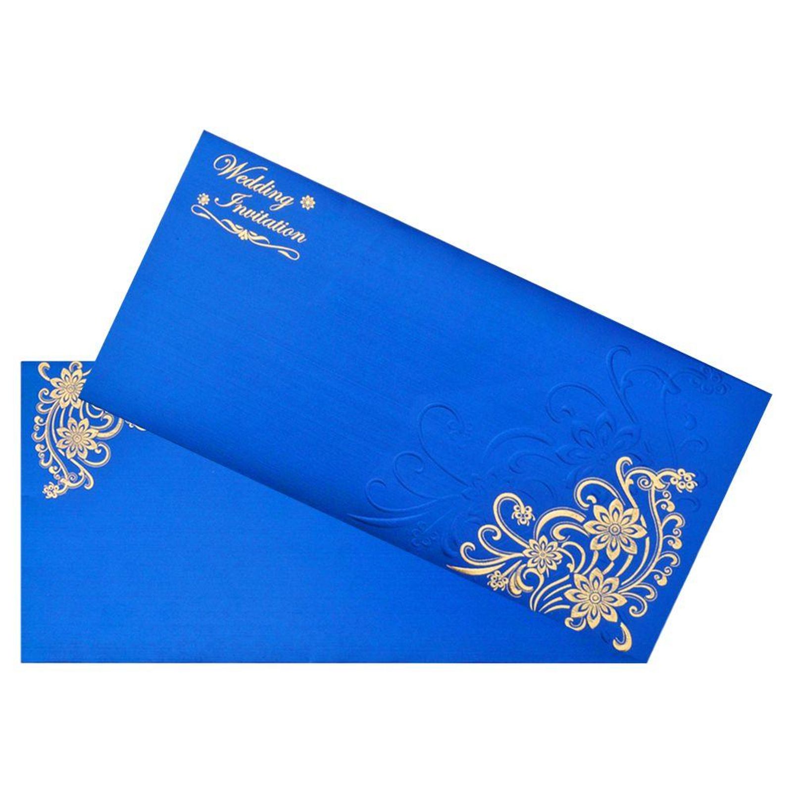 Classic Violet Shading With Floral Theme Wedding Card - KNK4181-1 KNK4181