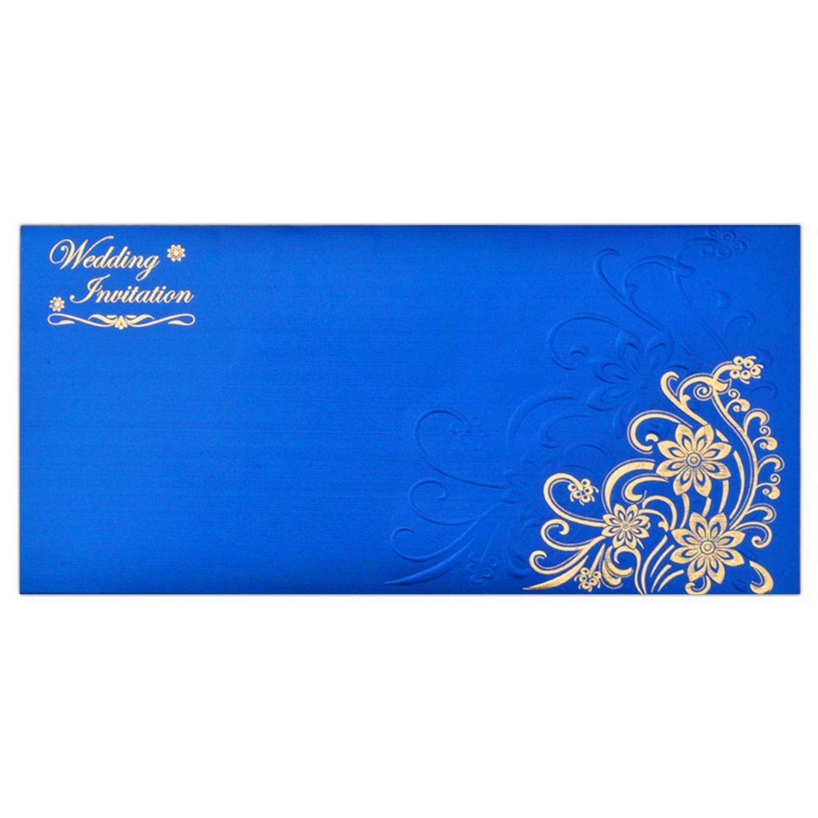Classic Violet Shading With Floral Theme Wedding Card - KNK4181-2 KNK4181