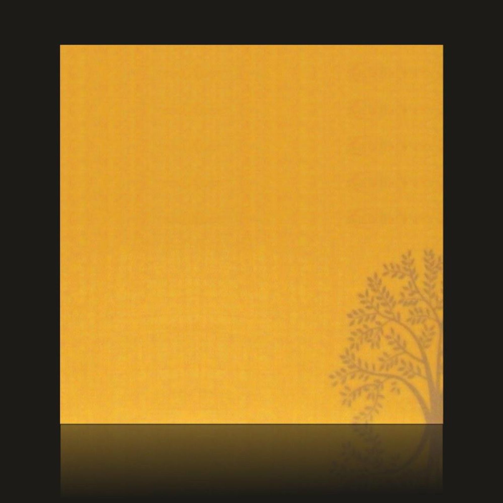 Sparkling Yellow Flower Ganesha Wedding Card-KNK43291-1