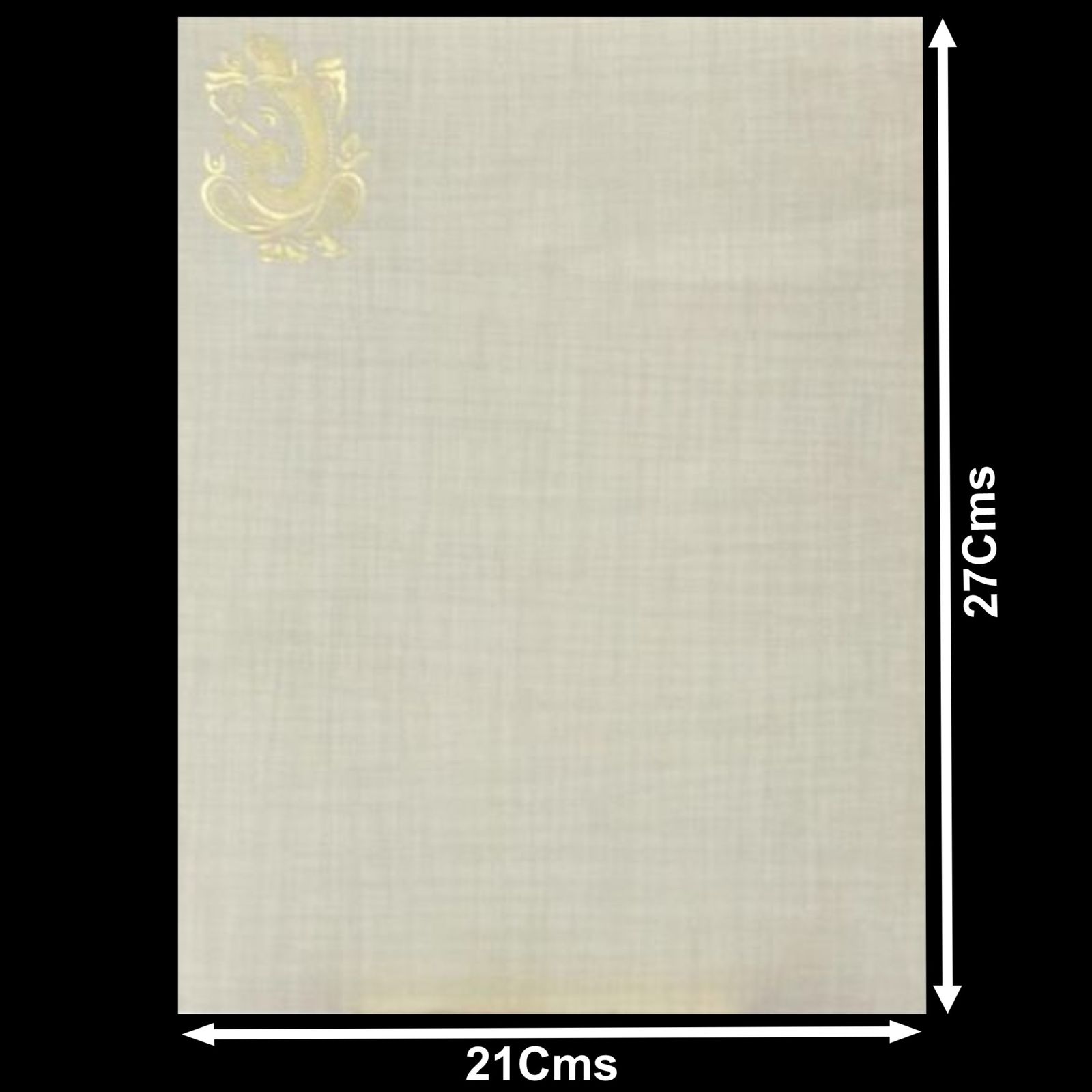 Lovely Grey Shading With Ganesha Wedding Invitation Card-KNK50162-1