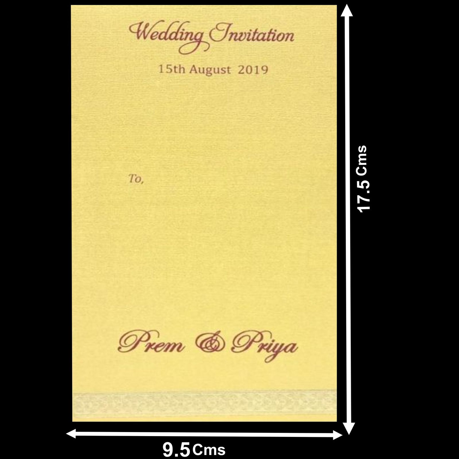 Bright Red Shading Single Sheet Personal Wedding Card-KNS9001R-1