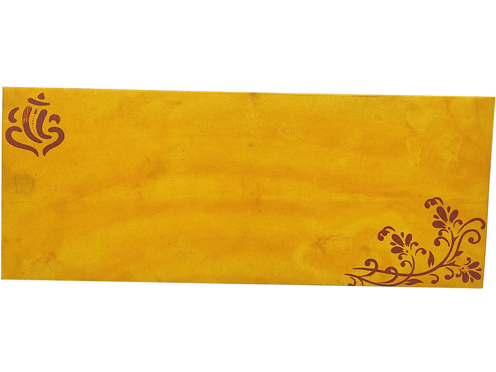 Invitation Card - Yellow and Maroon divine Ganesha Invitation Card-KNK2693-0
