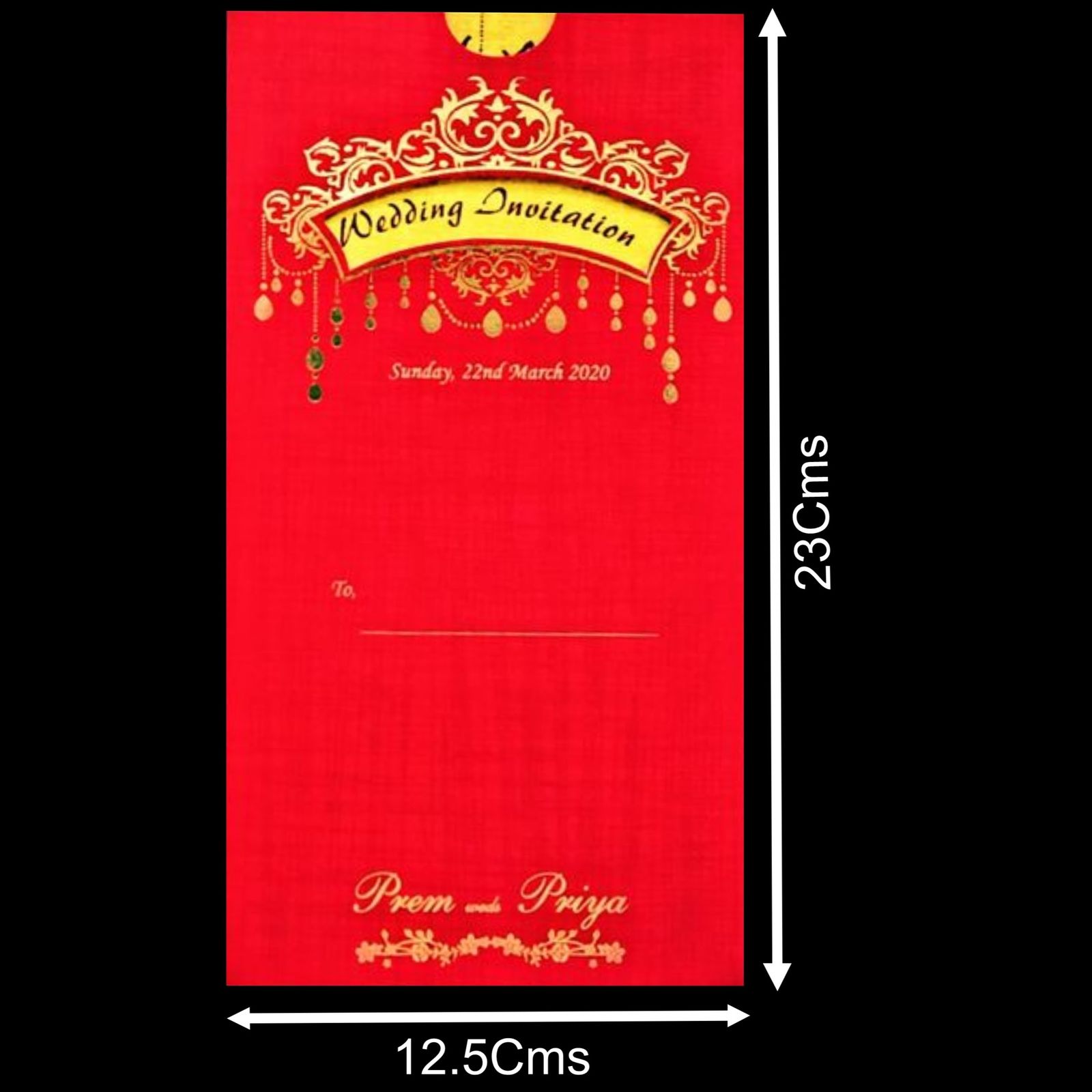 Beautiful Blue Shading With Single Sheet Invitation Card-KNS025RG-4